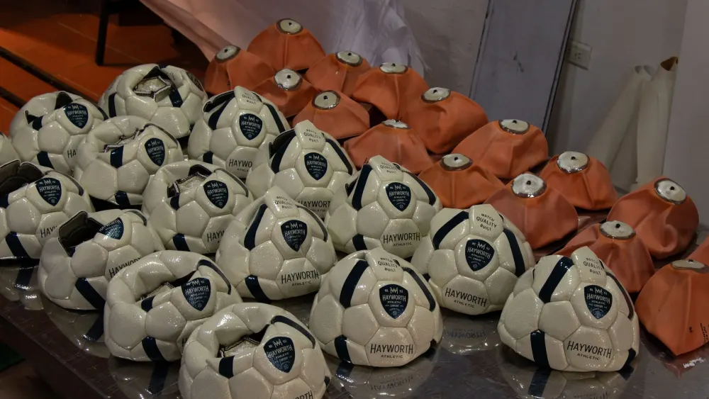 Hayworth Athletic artisan workshop, generational mastery in hand-stitched soccer ball construction