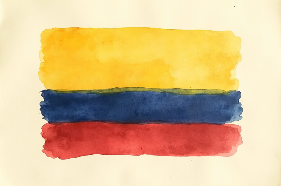 Flag of Colombia, the country whose first registered football was made by hand in Monguí